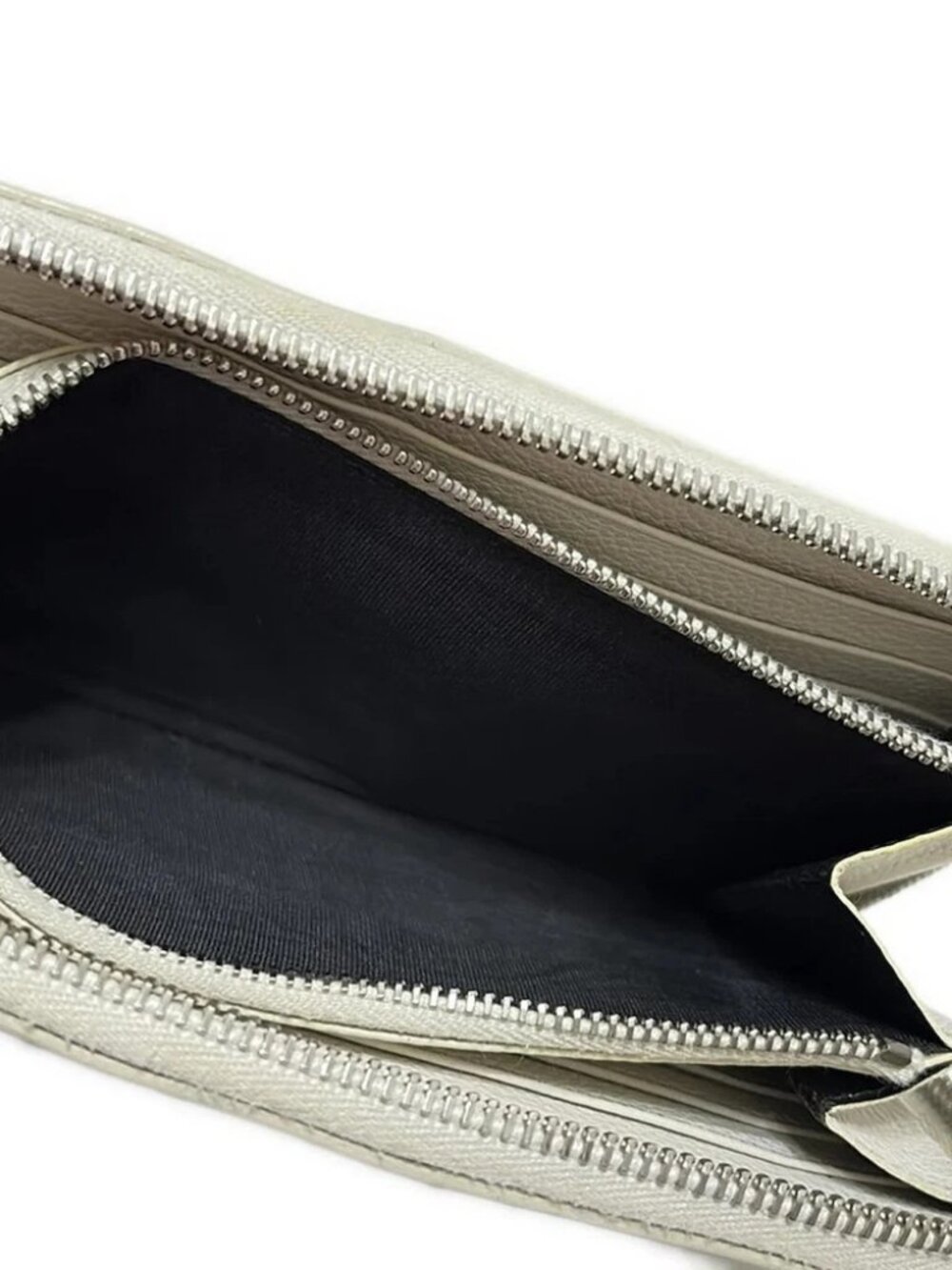 SAINT LAURENT PARIS - 414680 Cream Leather Long Wallet - Picture 4 of 5